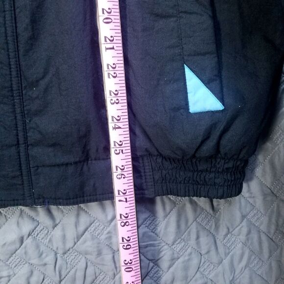 Vintage St. Johns Bay Men's L Ski Coat Jacket Black/Purple 80s 90 100% Nilon - Picture 8 of 12